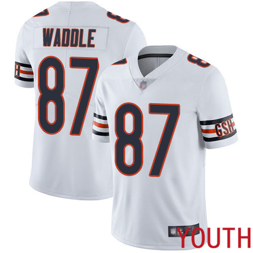 Chicago Bears Limited White Youth Tom Waddle Road Jersey NFL Football #87 Vapor Untouchable->chicago bears->NFL Jersey